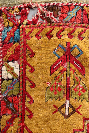 Anatolian Konya Prayer Fragment Carpet