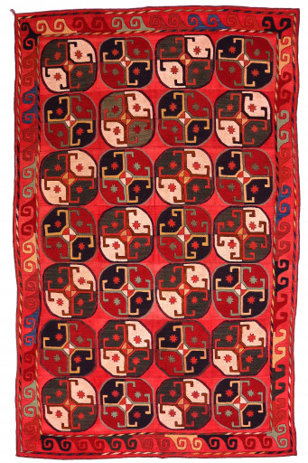 Uzbekistan Ghudjeri, Lakai, Kirdüngül, Embroidered Kilim